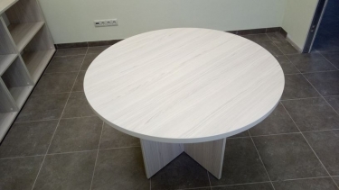 Стол для переговоров круглый Персона Грата Glassy 2.12 Туя