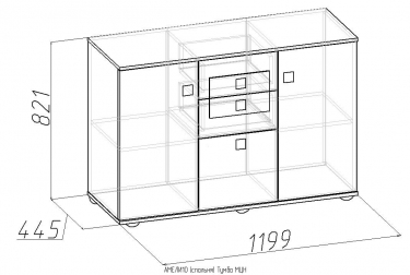 Тумба МЦН Глазовская МФ АМЕЛИ 10 Венге спальня