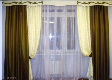 Комплект для гостиной, пошив штор.