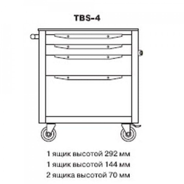 Тележка инструментальная КМК TBS-4 синий