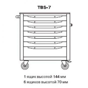 Тележка инструментальная КМК TBS-7 оранжевый