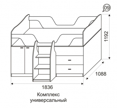 Кровать Ижмебель Квест 9