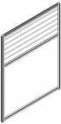 Перегородка со стеклом 1150 мм Skyland RAND RP115SG90 Серый