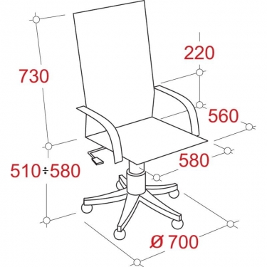Кресло руководителя EasyChair EChair-535 MPU 333534 Черный