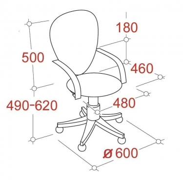 Кресло EasyChair EChair-222 PC 622253 Черное