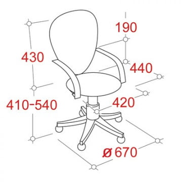 Кресло офисное EasyChair UA_BETTA 649668 Черный