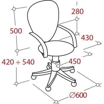 Кресло офисное EasyChair UF2_Сатурн 369098 Черный Серый
