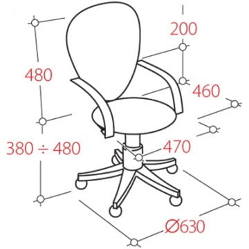 Кресло офисное EasyChair UP_Prestige Кожзам 81125 Черный