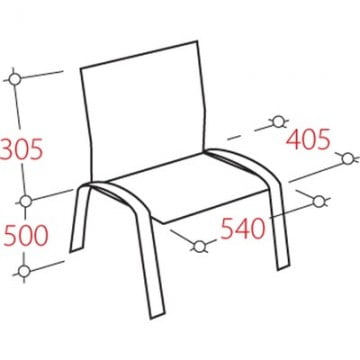Стул для посетителей EasyChair EChair Rio ИЗО чёрный ткань серая С-38 ТК-3 18541
