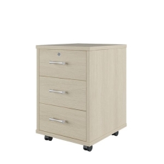 Тумба подкатная с 3 ящиками POINTEX TRD29630302 Светлый дуб
