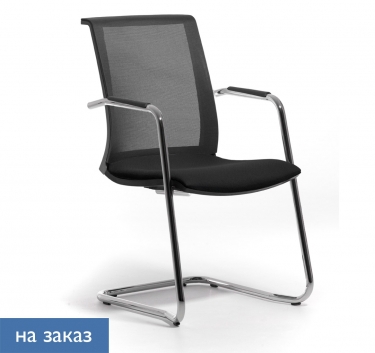 Кресло на полозьях Profoffice Skin black MH YI009