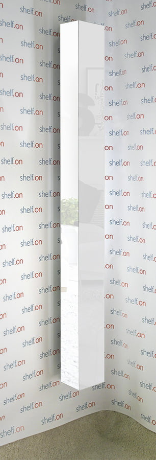 Поворотный шкаф Shelf-on в белом глянцевом стекле Иглу Шелф Венге