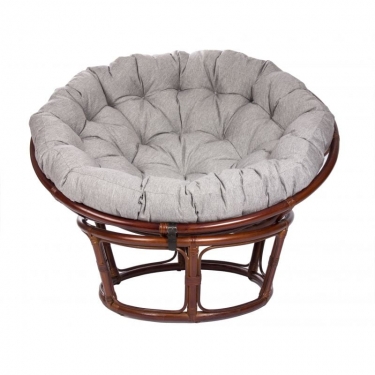 Кресло для отдыха Комфорт Papasan CHAIR MI-003 с подушкой Коньяк
