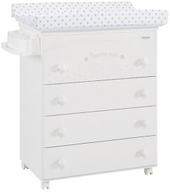 Комод Micuna Micuna Bonne Nuit пеленальный B-970 white матрасик stars grey