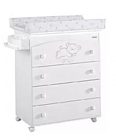 Комод Micuna Micuna Sweet Bear пеленальный B-970 white матрасик stars grey