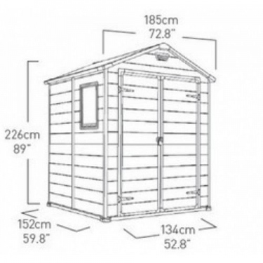 Сарай пластиковый KETER MANOR 6x5 DD