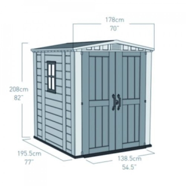 Сарай пластиковый KETER FACTOR 6x6