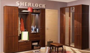 Шкаф для обуви Стиль Мебель Sherlock 73 лев Орех шоколадный