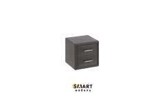 Тумба прикроватная с мягкой обивкой SMART мебель Элис тип 1 Темная