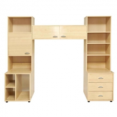 Стеллаж открытый с тумбой и ящиками Дэми Modul 4 Клен