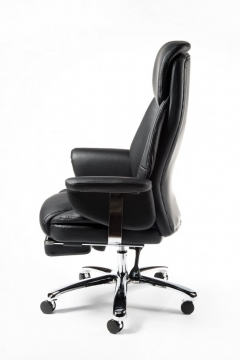 Кресло офисное Норден Парламент H-2021-35 black leather Черный
