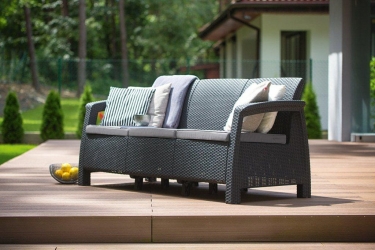 Диван трехместный CURVER Corfu Love Seat max Черный