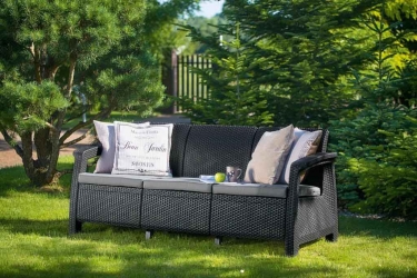 Диван трехместный CURVER Corfu Love Seat max Черный