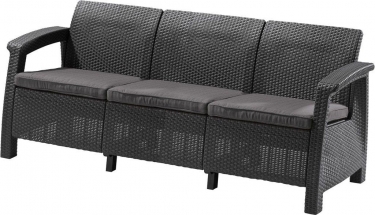 Диван трехместный CURVER Corfu Love Seat max Черный