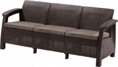 Диван трехместный CURVER Corfu Love Seat max коричневый