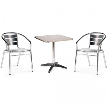 Комплект мебели LFT-3059/T3125-60x60 Silver 2+1 Афина-мебель LFT-3059/T3125-60x60 Silver 2Pcs