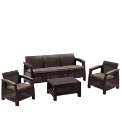 Комплект для отдыха Афина-мебель Yalta 3set AFM-1030A Brown/Cappuccino