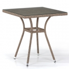 Плетеный стол Афина-мебель T282BNT-W56-70x70 Light Brown