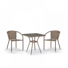Комплект плетеной мебели Афина-мебель T282BNT/Y137C-W56 Light brown 2Pcs