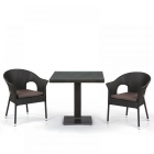 Комплект плетеной мебели Афина-мебель T605SWT/Y97B-W53 Brown 2Pcs