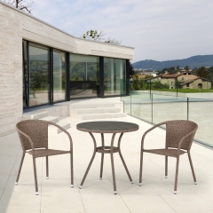 Комплект плетеной мебели Афина-мебель T282ANT/Y137C-W56 Light brown 2Pcs