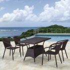 Комплект плетеной мебели Афина-мебель T198D/Y137C-W53 Brown 4Pcs