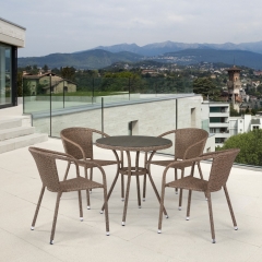 Комплект плетеной мебели Афина-мебель T282ANT/Y137C-W56 Light Brown 4Pcs