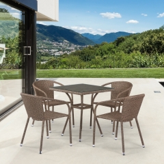 Комплект плетеной мебели Афина-мебель T282BNT/Y137C-W56 Light Brown 4Pcs