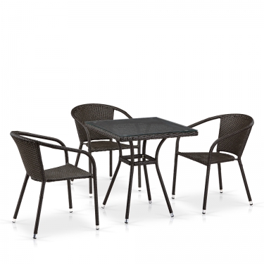 Комплект плетеной мебели Афина-мебель T282BNT/Y137C-W53 Brown 3Pcs