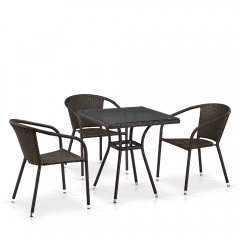 Комплект плетеной мебели Афина-мебель T282BNT/Y137C-W53 Brown 3Pcs