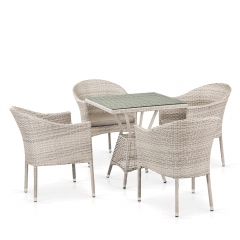 Комплект плетеной мебели Афина-мебель T706/Y350-W85 Latte 4Pcs