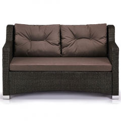 Плетеный диван из искусственного ротанга Афина-мебель S51A-W53 Brown