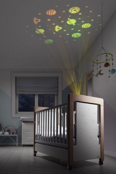 Кроватка 120x60 с LED-подсветкой Micuna Micuna Magic Mum Relax Water wood/White