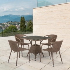 Комплект мебели из иск. ротанга Афина-мебель T197BT/Y137C-W56 Light brown 4Pcs