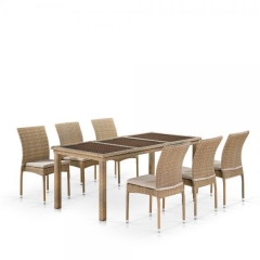 Комплект плетеной мебели Афина-мебель T365/Y380B-W65 6PCS Light Brown