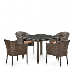 Комплект плетеной мебели Афина-мебель T257A/Y350A-W53 4PCS Brown