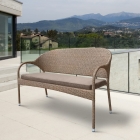 Плетеный диван Афина-мебель S70B-W56 Light Brown