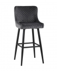 Стул барный Stool Group Ститч велюр Серый