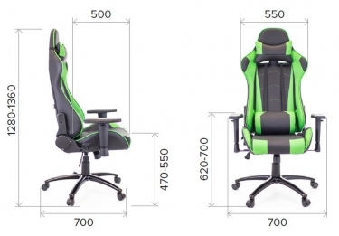 Кресло геймерское Everprof Everprof Lotus S9 Экокожа Зеленый Черный