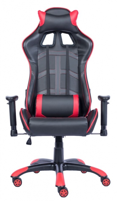 Кресло геймерское Everprof Everprof Lotus S10 Экокожа Черный Красный